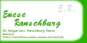 emese ranschburg business card